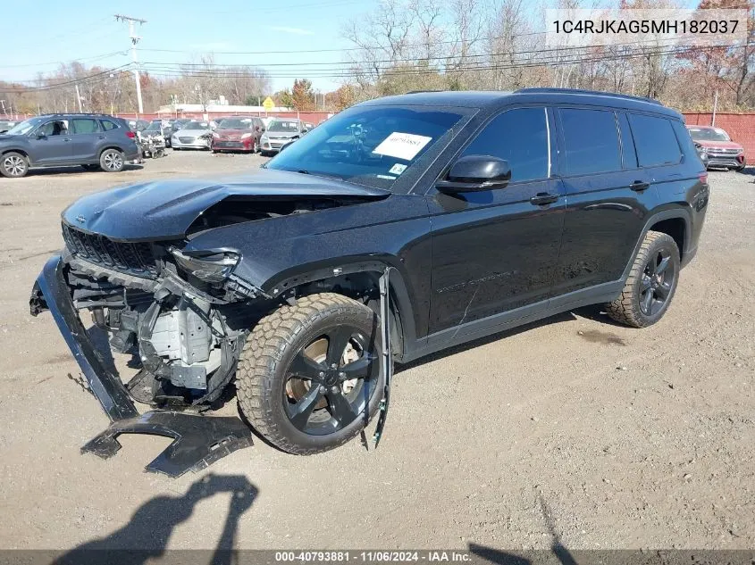 2021 Jeep Grand Cherokee L Altitude 4X4/Laredo 4X4 VIN: 1C4RJKAG5MH182037 Lot: 40793881