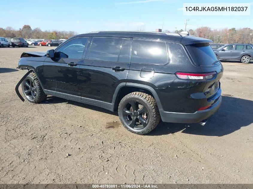 2021 Jeep Grand Cherokee L Altitude 4X4/Laredo 4X4 VIN: 1C4RJKAG5MH182037 Lot: 40793881