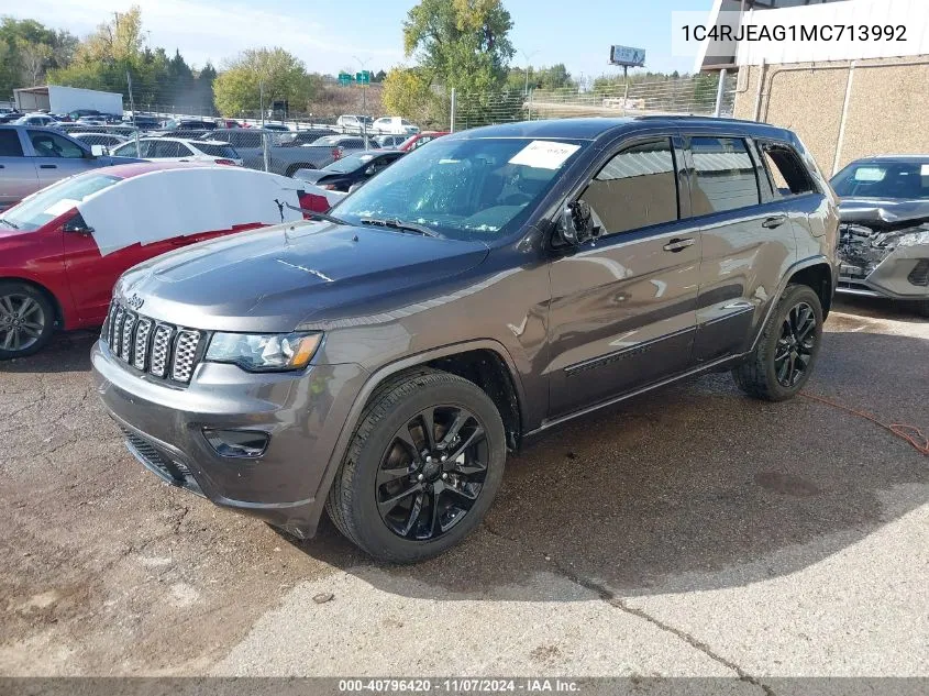 2021 Jeep Grand Cherokee Laredo X 4X2 VIN: 1C4RJEAG1MC713992 Lot: 40796420