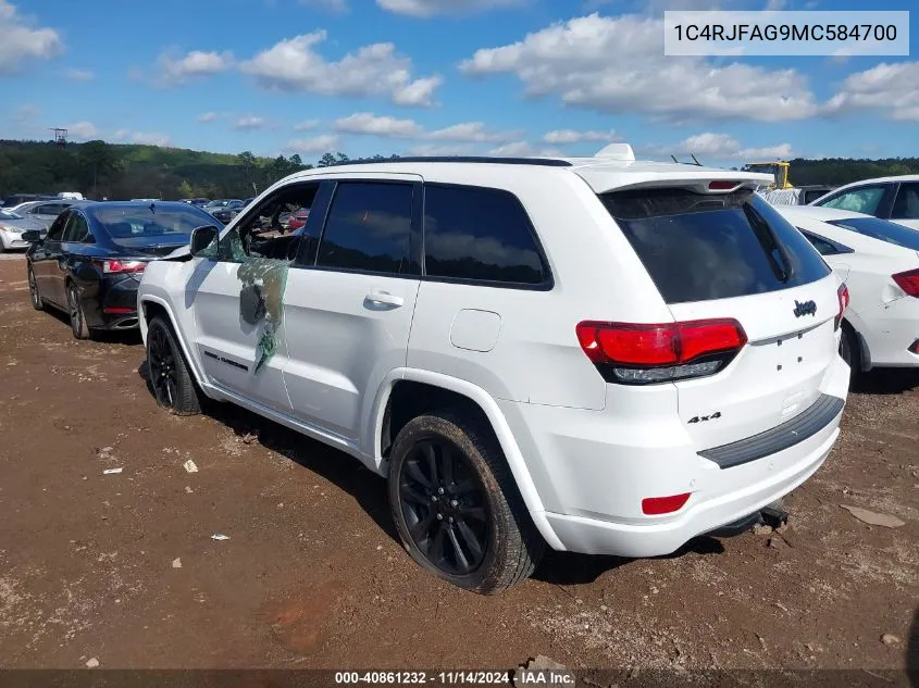 2021 Jeep Grand Cherokee Laredo X 4X4 VIN: 1C4RJFAG9MC584700 Lot: 40861232