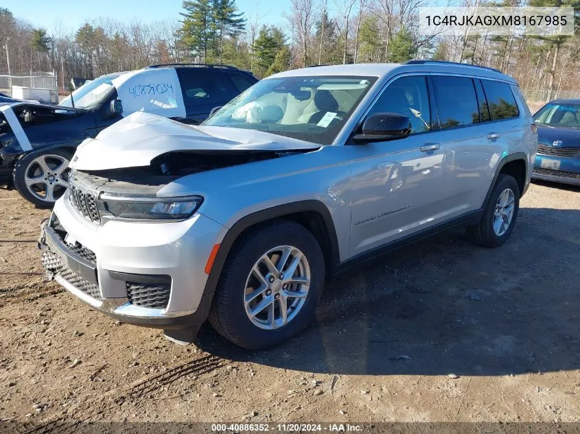 2021 Jeep Grand Cherokee L Laredo 4X4 VIN: 1C4RJKAGXM8167985 Lot: 40886352