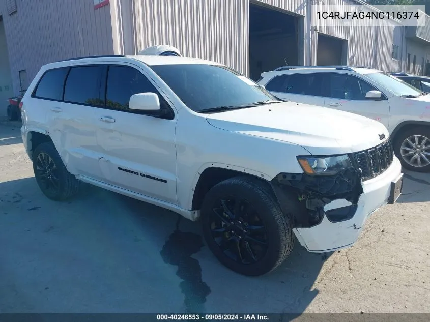 1C4RJFAG4NC116374 2022 Jeep Grand Cherokee Laredo E/Laredo X