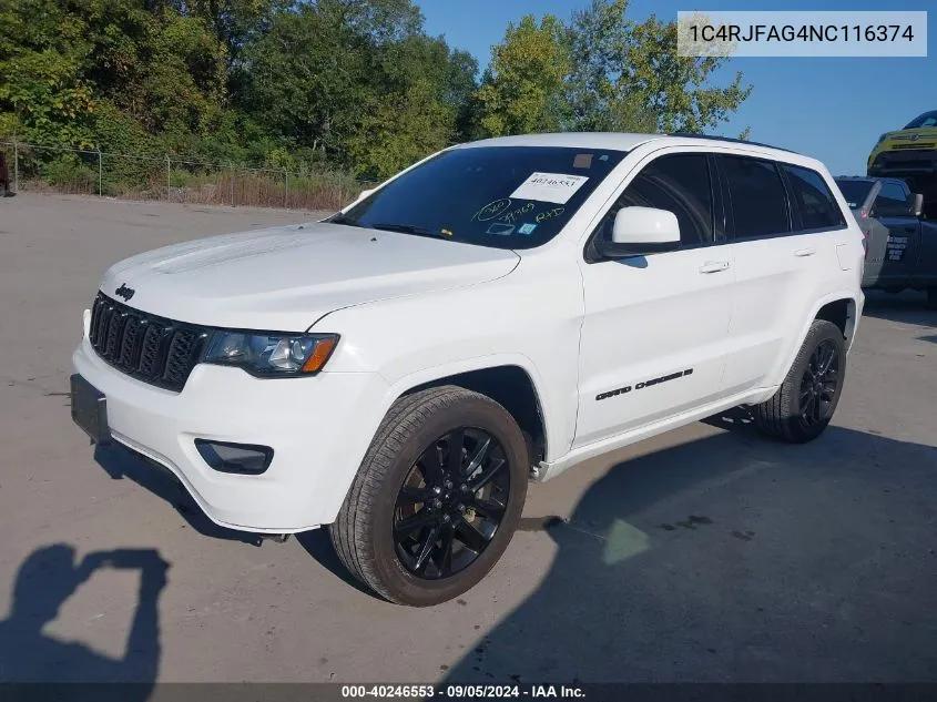 2022 Jeep Grand Cherokee Laredo E/Laredo X VIN: 1C4RJFAG4NC116374 Lot: 40246553