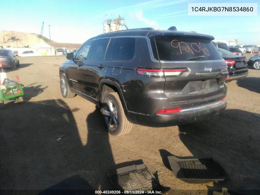 2022 Jeep Grand Cherokee L Limited VIN: 1C4RJKBG7N8534860 Lot: 40249206