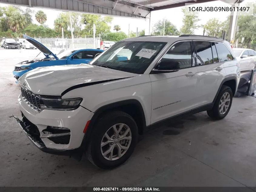 2022 Jeep Grand Cherokee Limited VIN: 1C4RJGBG9N8611497 Lot: 40267471