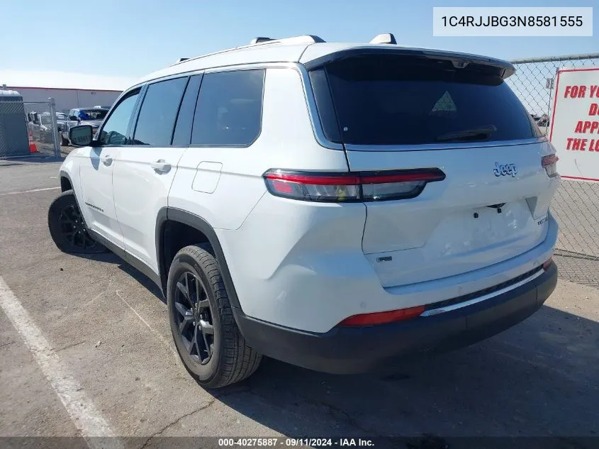 2022 Jeep Grand Cherokee L L Limited VIN: 1C4RJJBG3N8581555 Lot: 40275887