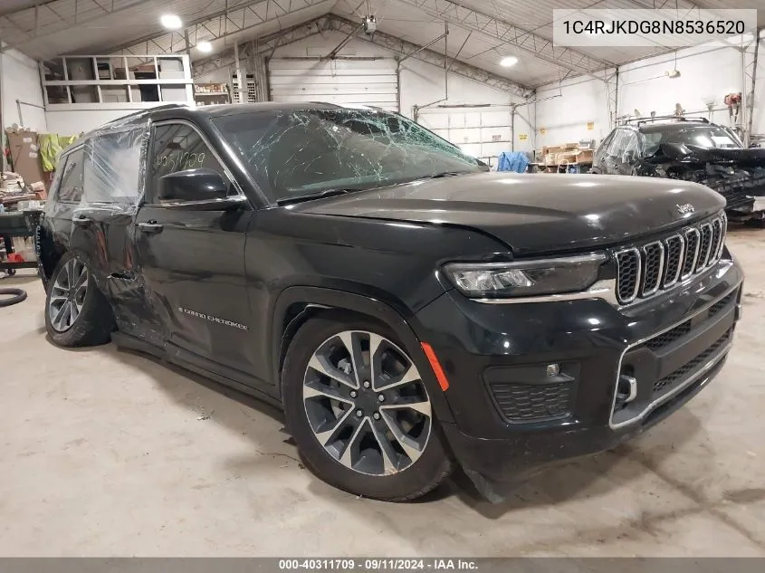 2022 Jeep Grand Cherokee L Overland VIN: 1C4RJKDG8N8536520 Lot: 40311709