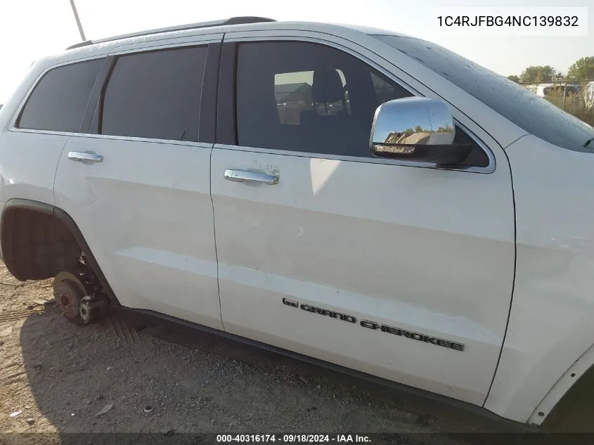 2022 Jeep Grand Cherokee Limited VIN: 1C4RJFBG4NC139832 Lot: 40316174