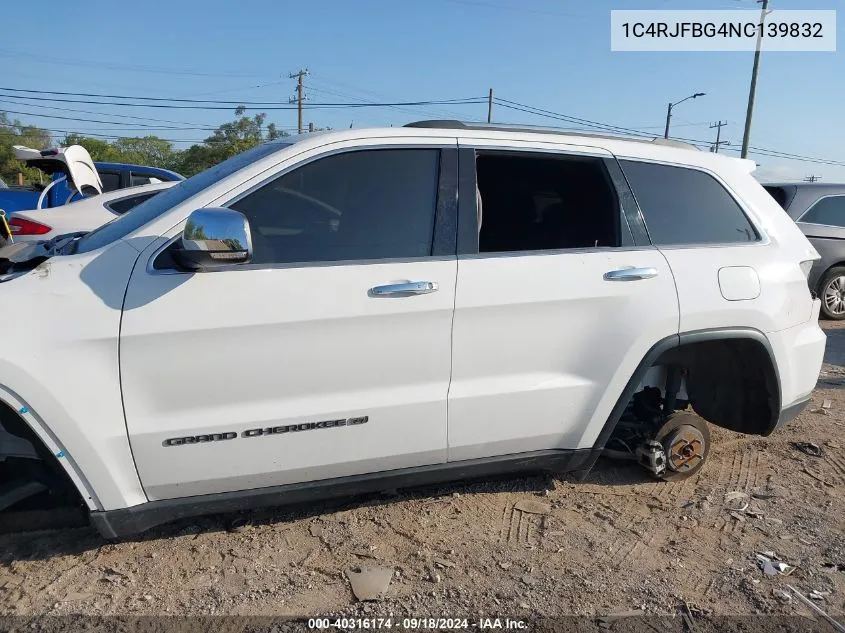 2022 Jeep Grand Cherokee Limited VIN: 1C4RJFBG4NC139832 Lot: 40316174