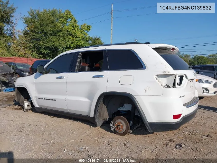 2022 Jeep Grand Cherokee Limited VIN: 1C4RJFBG4NC139832 Lot: 40316174