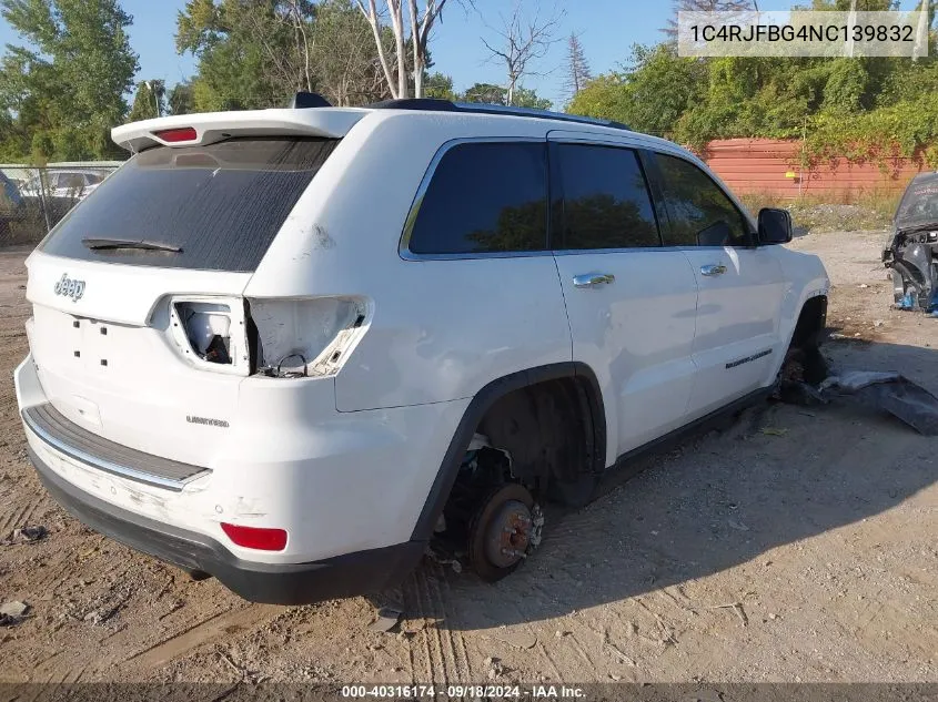 2022 Jeep Grand Cherokee Limited VIN: 1C4RJFBG4NC139832 Lot: 40316174