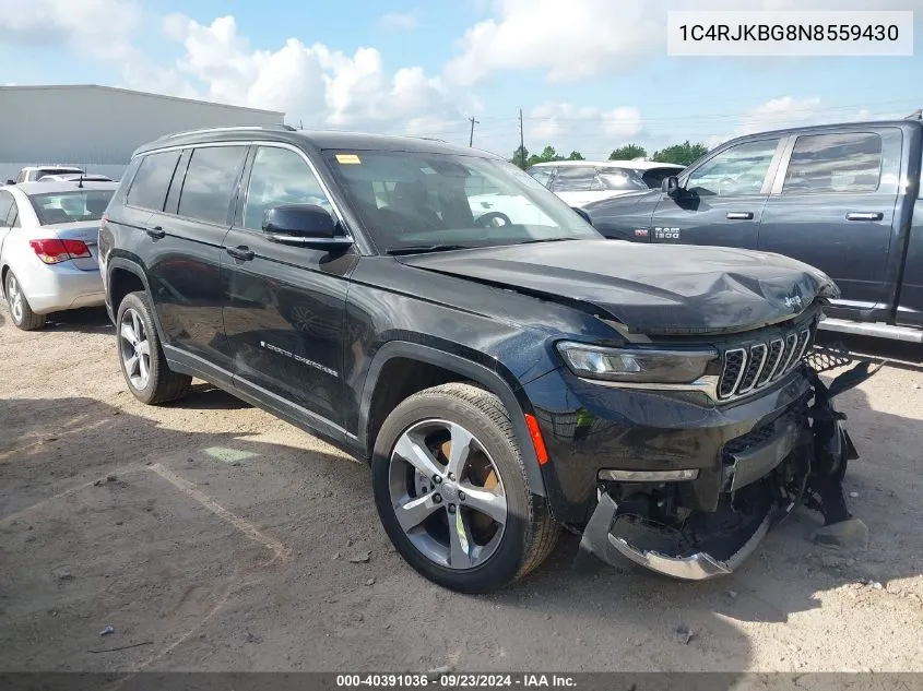 2022 Jeep Grand Cherokee L Limited VIN: 1C4RJKBG8N8559430 Lot: 40391036