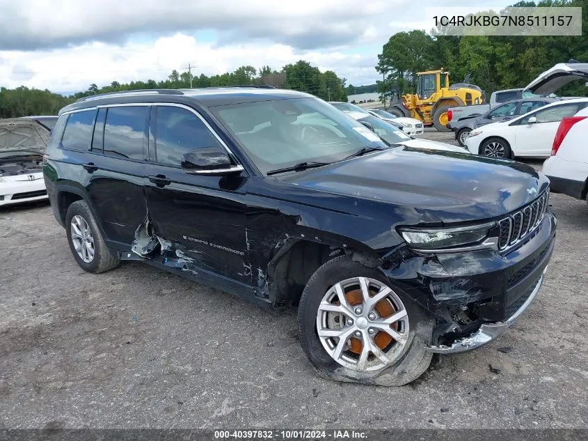 2022 Jeep Grand Cherokee L Limited 4X4 VIN: 1C4RJKBG7N8511157 Lot: 40397832