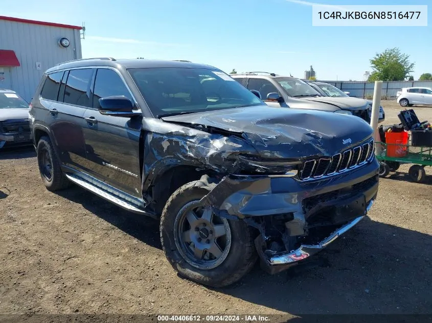 2022 Jeep Grand Cherokee L Limited 4X4 VIN: 1C4RJKBG6N8516477 Lot: 40406612