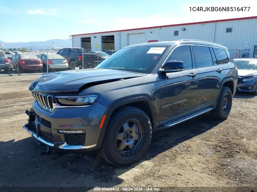 2022 Jeep Grand Cherokee L Limited 4X4 VIN: 1C4RJKBG6N8516477 Lot: 40406612