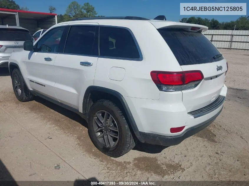 1C4RJEBG5NC125805 2022 Jeep Grand Cherokee Wk Limited 4X2