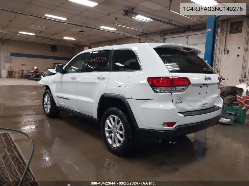 1C4RJFAG3NC140276 2022 Jeep Grand Cherokee Wk Laredo E 4X4