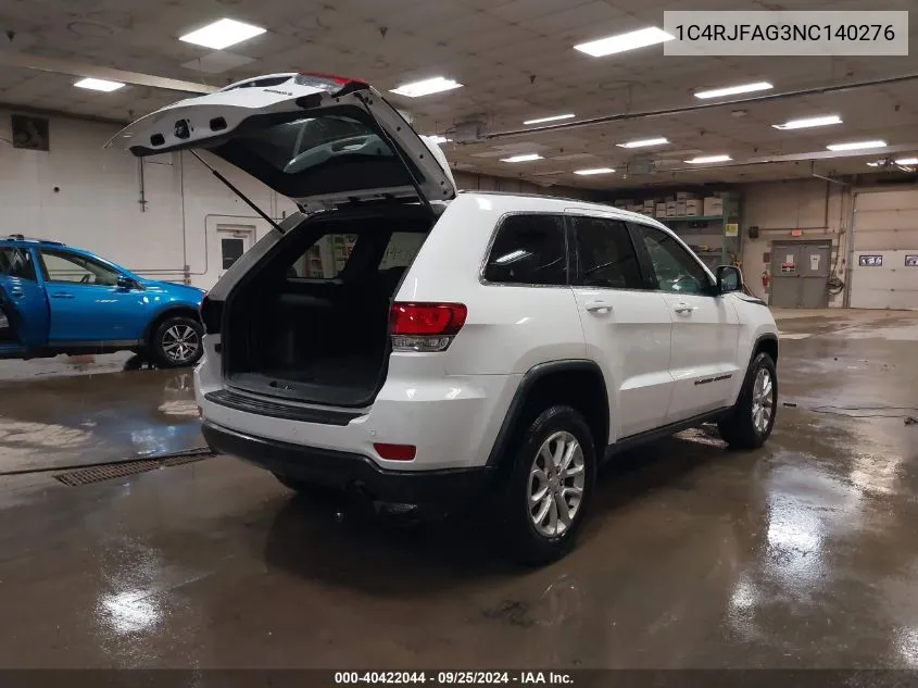 2022 Jeep Grand Cherokee Wk Laredo E 4X4 VIN: 1C4RJFAG3NC140276 Lot: 40422044