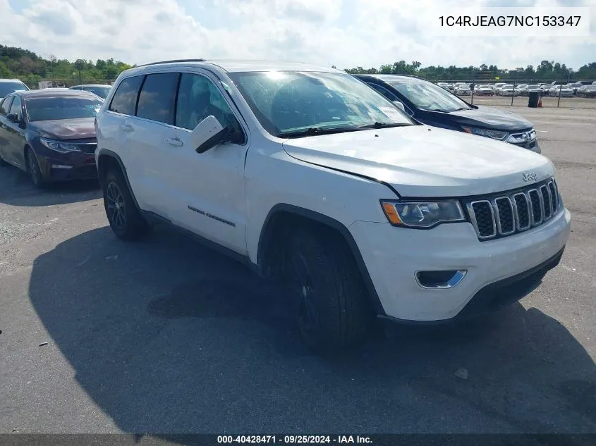 2022 Jeep Grand Cherokee Wk Laredo X 4X2 VIN: 1C4RJEAG7NC153347 Lot: 40428471