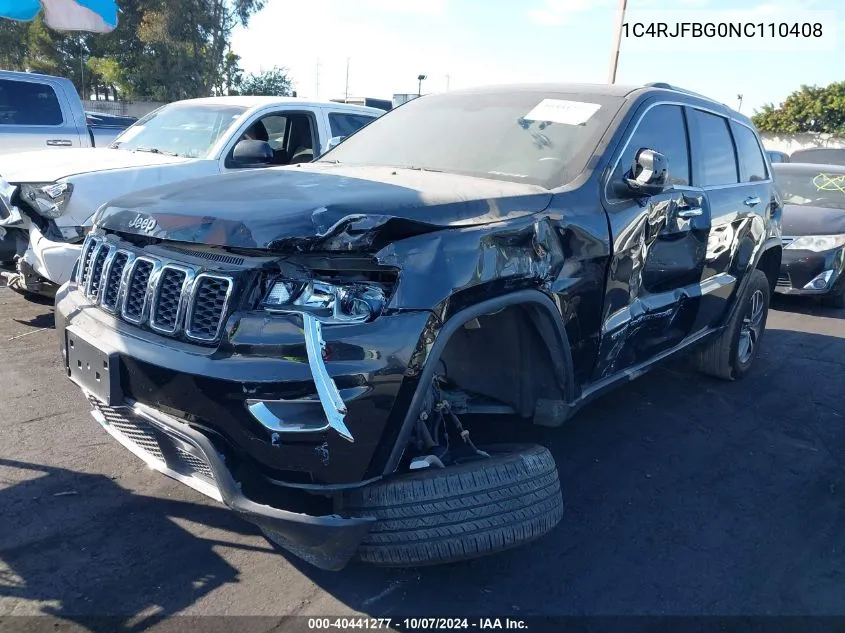 2022 Jeep Grand Cherokee Limited VIN: 1C4RJFBG0NC110408 Lot: 40441277