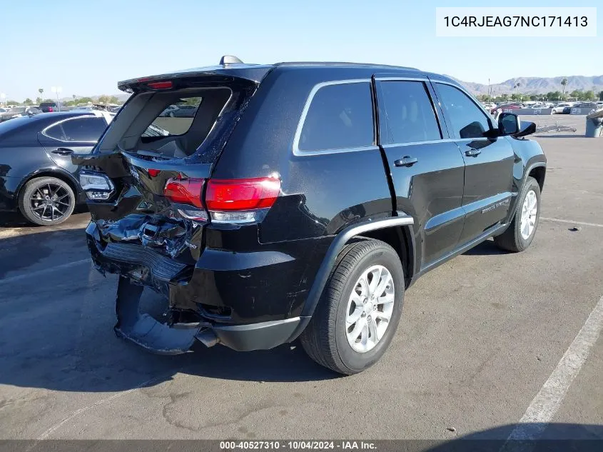 2022 Jeep Grand Cherokee Wk Laredo E 4X2 VIN: 1C4RJEAG7NC171413 Lot: 40527310