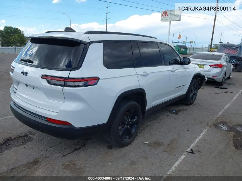 2023 Jeep Grand Cherokee L Altitude 4X4 VIN: 1C4RJKAG4P8800114 Lot: 40334885