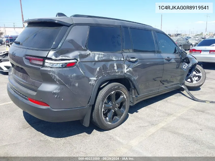 2024 Jeep Grand Cherokee L Altitude X 4X4 VIN: 1C4RJKAG0R8919541 Lot: 40233589