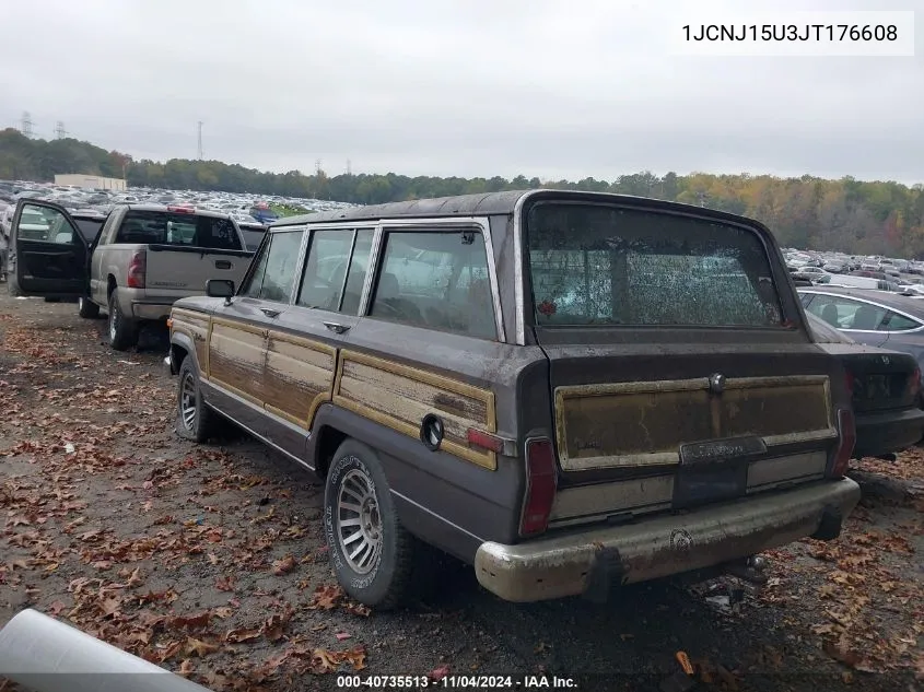 1988 Jeep Grand Wagoneer VIN: 1JCNJ15U3JT176608 Lot: 40735513