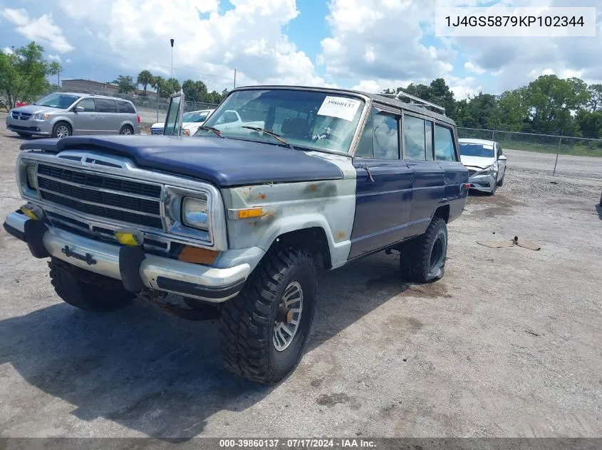 1989 Jeep Grand Wagoneer VIN: 1J4GS5879KP102344 Lot: 39860137