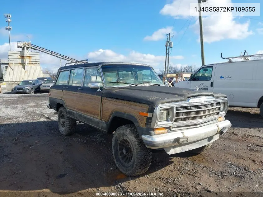 1989 Jeep Grand Wagoneer VIN: 1J4GS5872KP109555 Lot: 40800573