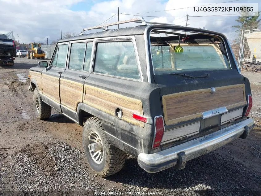 1989 Jeep Grand Wagoneer VIN: 1J4GS5872KP109555 Lot: 40800573