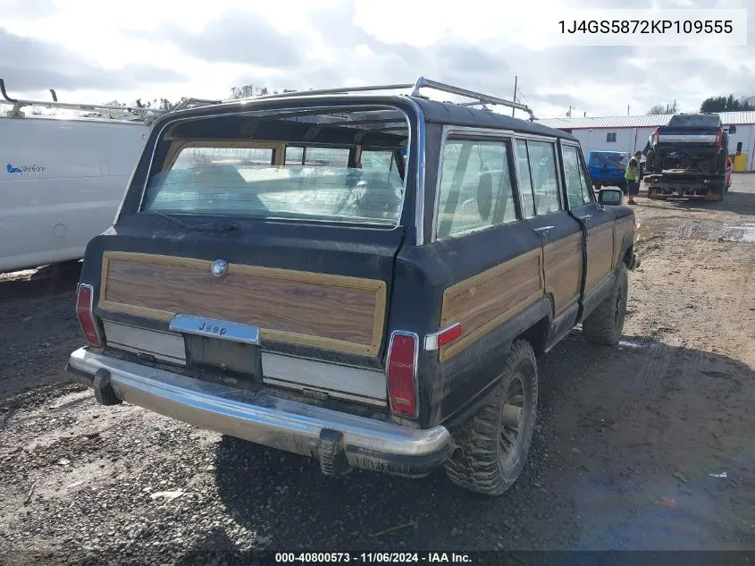 1989 Jeep Grand Wagoneer VIN: 1J4GS5872KP109555 Lot: 40800573