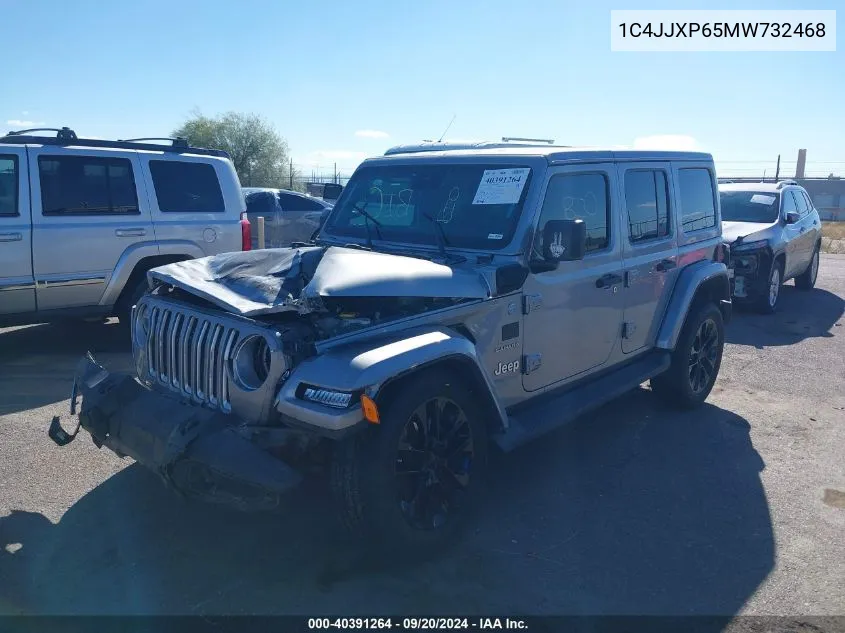 1C4JJXP65MW732468 2021 Jeep Wrangler 4Xe Unlimited Sahara 4X4