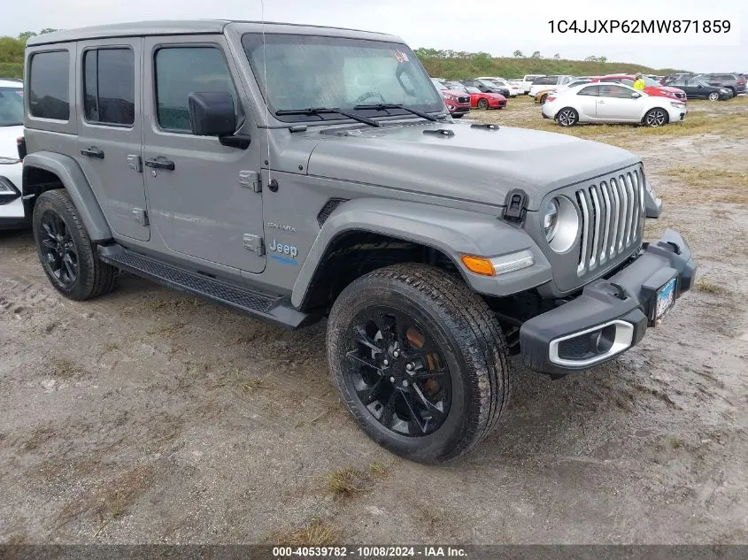 2021 Jeep Wrangler 4Xe Unlimited Sahara 4X4 VIN: 1C4JJXP62MW871859 Lot: 40539782