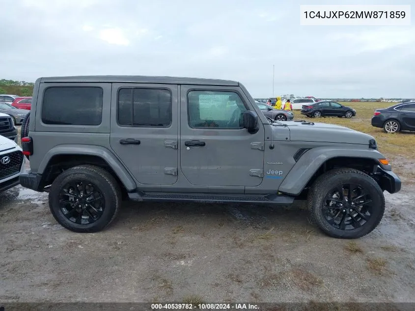 2021 Jeep Wrangler 4Xe Unlimited Sahara 4X4 VIN: 1C4JJXP62MW871859 Lot: 40539782