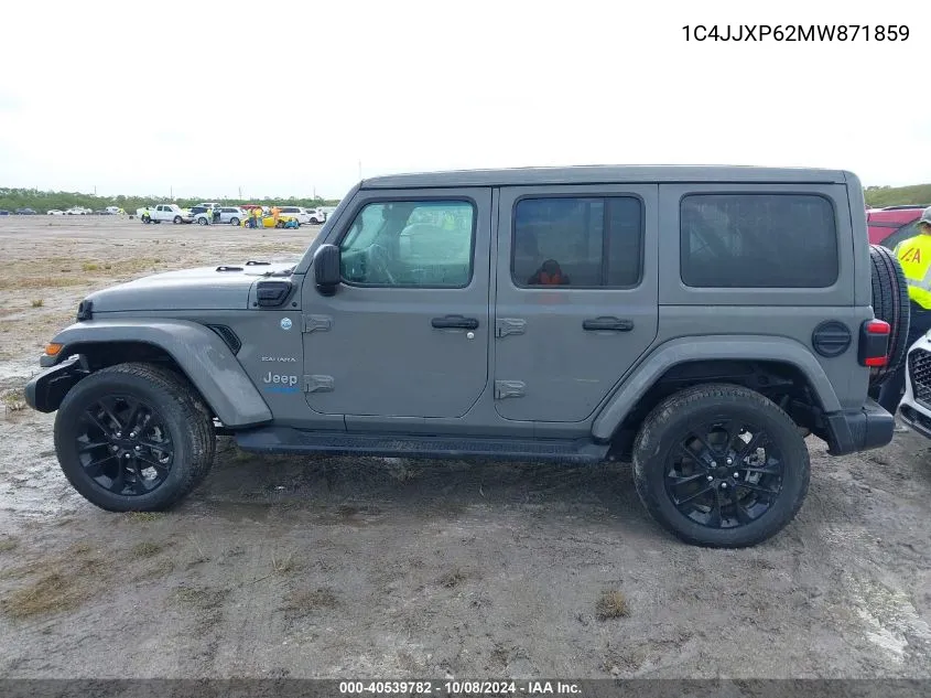 2021 Jeep Wrangler 4Xe Unlimited Sahara 4X4 VIN: 1C4JJXP62MW871859 Lot: 40539782