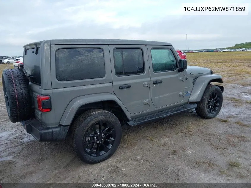 2021 Jeep Wrangler 4Xe Unlimited Sahara 4X4 VIN: 1C4JJXP62MW871859 Lot: 40539782