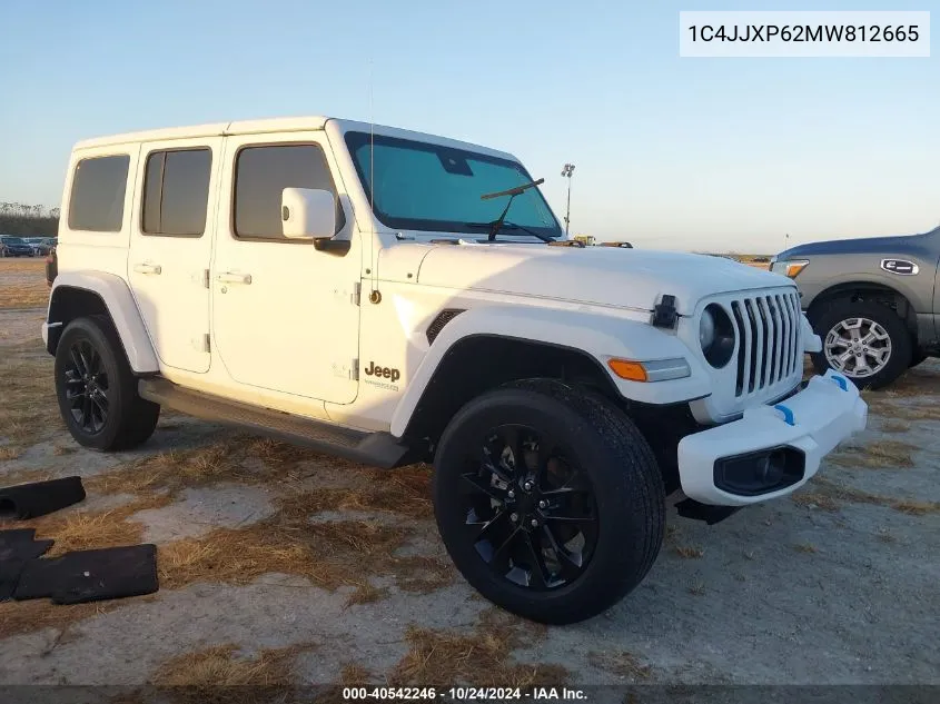 2021 Jeep Wrangler 4Xe Unlimited High Altitude 4X4 VIN: 1C4JJXP62MW812665 Lot: 40542246