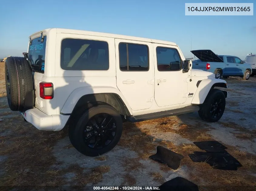 2021 Jeep Wrangler 4Xe Unlimited High Altitude 4X4 VIN: 1C4JJXP62MW812665 Lot: 40542246