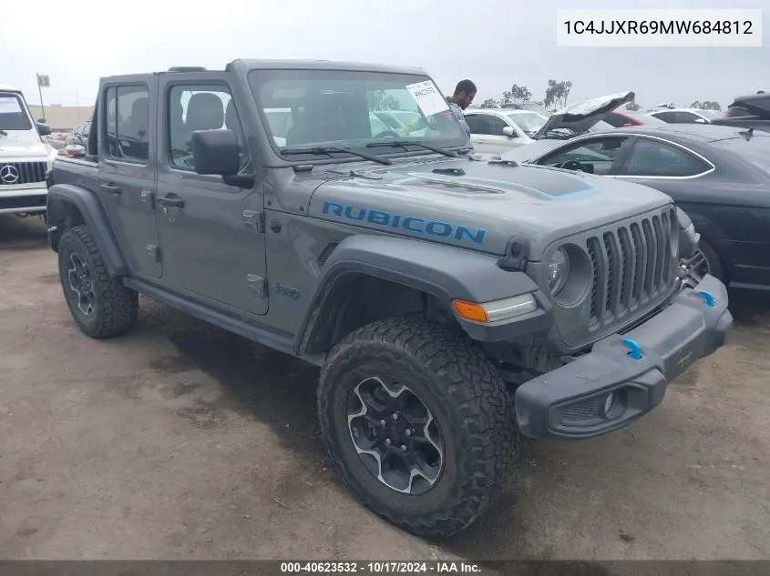 2021 Jeep Wrangler 4Xe Unlimited Rubicon 4X4 VIN: 1C4JJXR69MW684812 Lot: 40623532