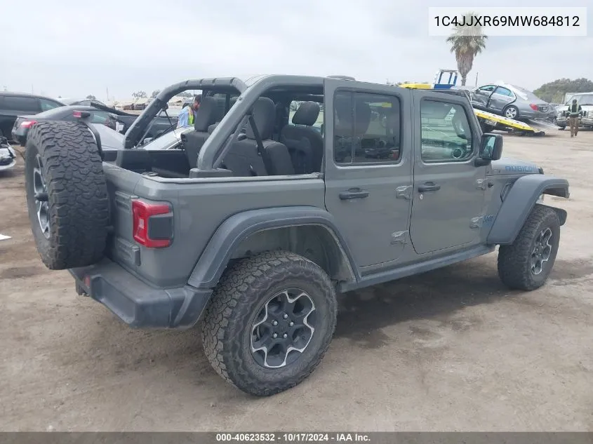 2021 Jeep Wrangler 4Xe Unlimited Rubicon 4X4 VIN: 1C4JJXR69MW684812 Lot: 40623532