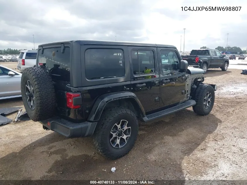 2021 Jeep Wrangler 4Xe Unlimited Sahara 4X4 VIN: 1C4JJXP65MW698807 Lot: 40740133