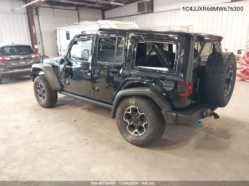 2021 Jeep Wrangler 4Xe Unlimited Rubicon 4X4 VIN: 1C4JJXR68MW676300 Lot: 40758459