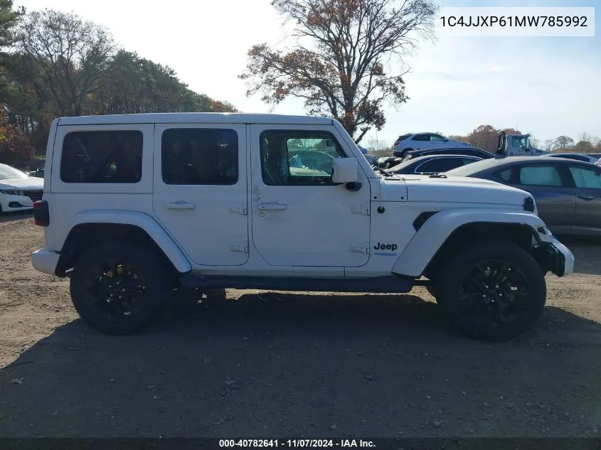 2021 Jeep Wrangler 4Xe Unlimited High Altitude 4X4 VIN: 1C4JJXP61MW785992 Lot: 40782641