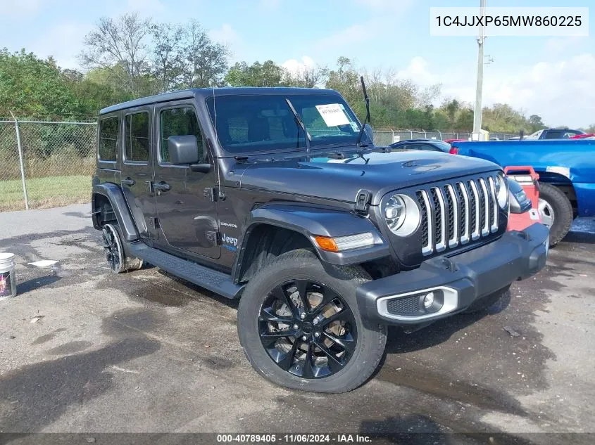 2021 Jeep Wrangler 4Xe Unlimited Sahara 4X4 VIN: 1C4JJXP65MW860225 Lot: 40789405