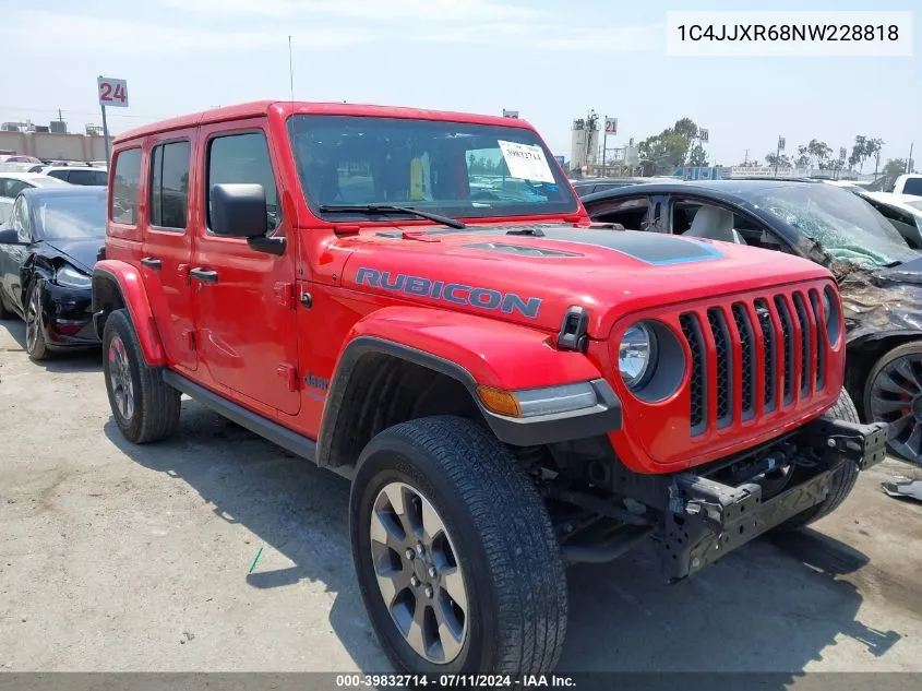 2022 Jeep Wrangler 4Xe Unlimited Rubicon 4X4 VIN: 1C4JJXR68NW228818 Lot: 39832714