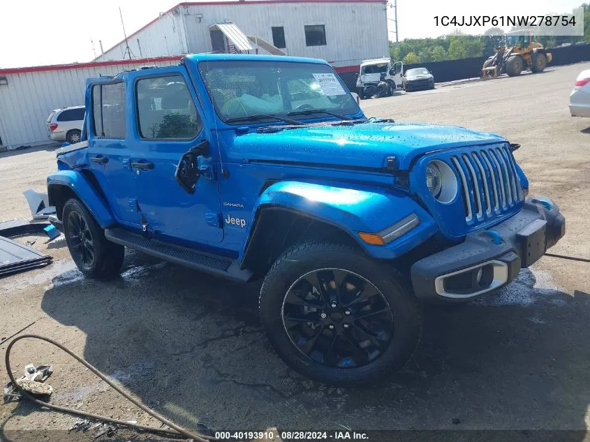 2022 Jeep Wrangler 4Xe Unlimited Sahara 4X4 VIN: 1C4JJXP61NW278754 Lot: 40193910