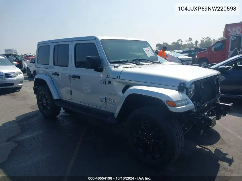 2022 Jeep Wrangler 4Xe Unlimited Sahara 4X4 VIN: 1C4JJXP69NW220598 Lot: 40554198