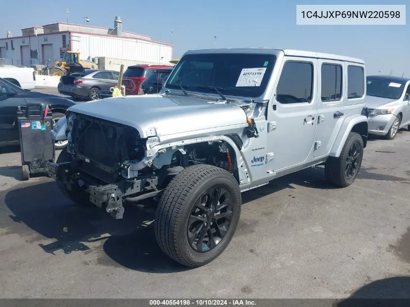 2022 Jeep Wrangler 4Xe Unlimited Sahara 4X4 VIN: 1C4JJXP69NW220598 Lot: 40554198