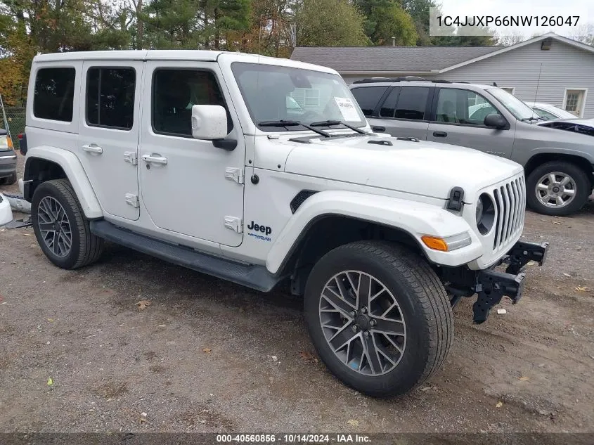 2022 Jeep Wrangler 4Xe Unlimited High Altitude 4X4 VIN: 1C4JJXP66NW126047 Lot: 40560856